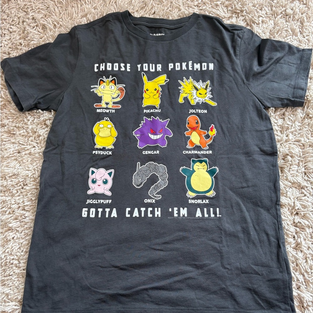 Old Navy Charcoal Gray Pokeman graphic t-shirt, NWO, youth XL
